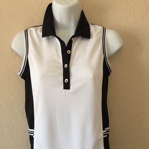 EP Pro Tour-Tech Sleeveless Golf Top Black/White